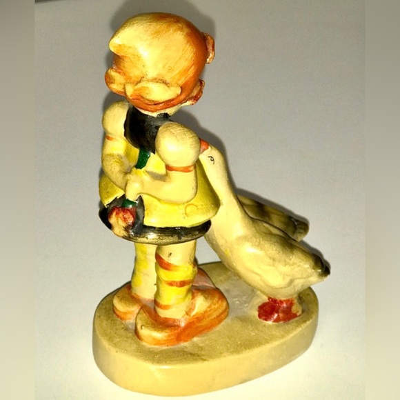Vintage Mid Century Antique Ceramic S L Creations HUMMEL GOOSE GIRL Figurine - Picture 4 of 10